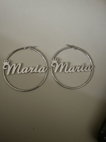 Customer photo review of Crown Earrings