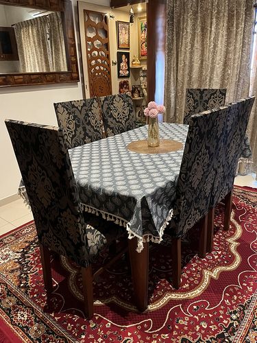 Customer photo review of High Quality Cotton Dining Table Cover