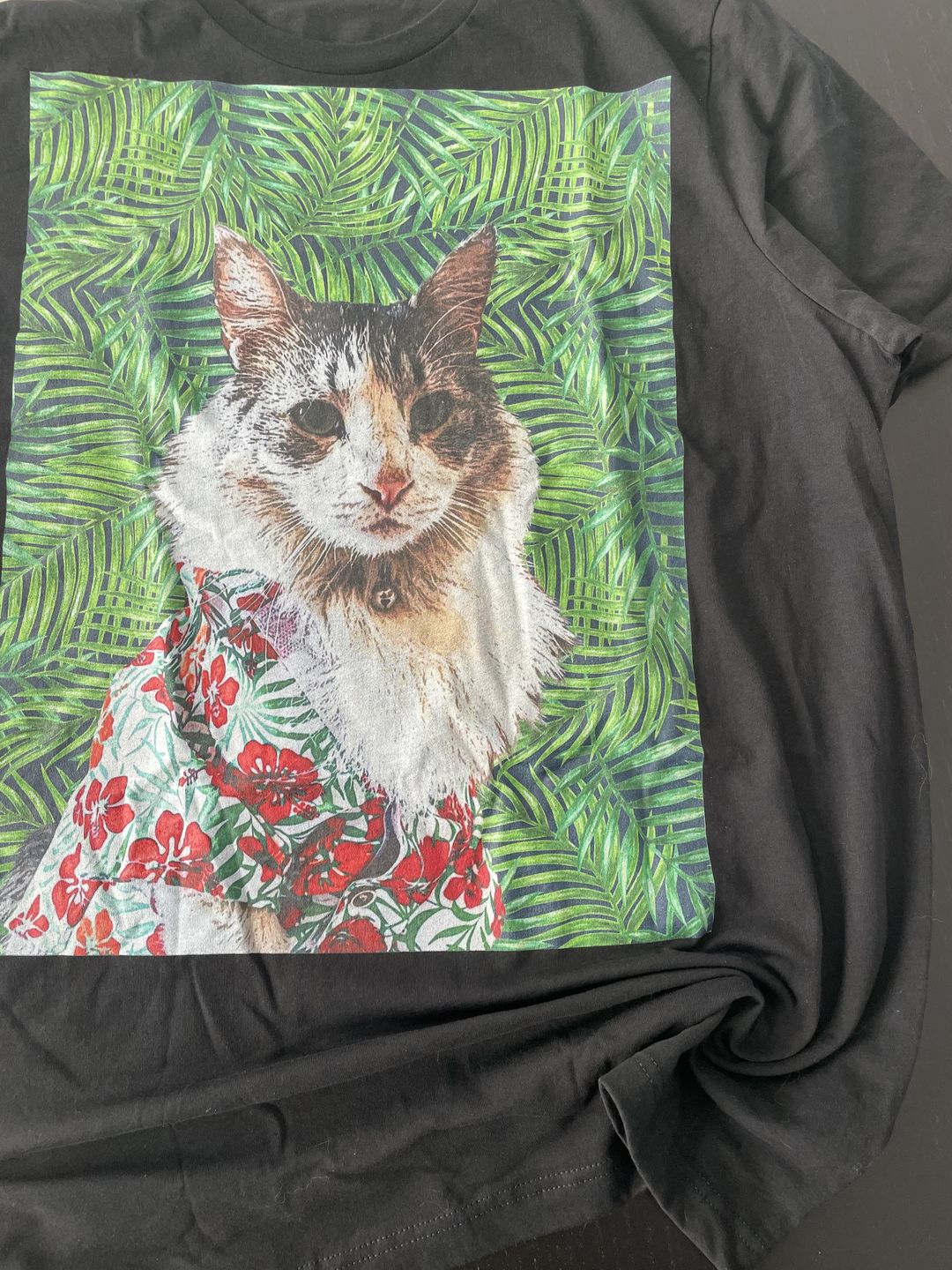 Customer photo review of Custom Pet Art Mens Crew Neck T-shirt