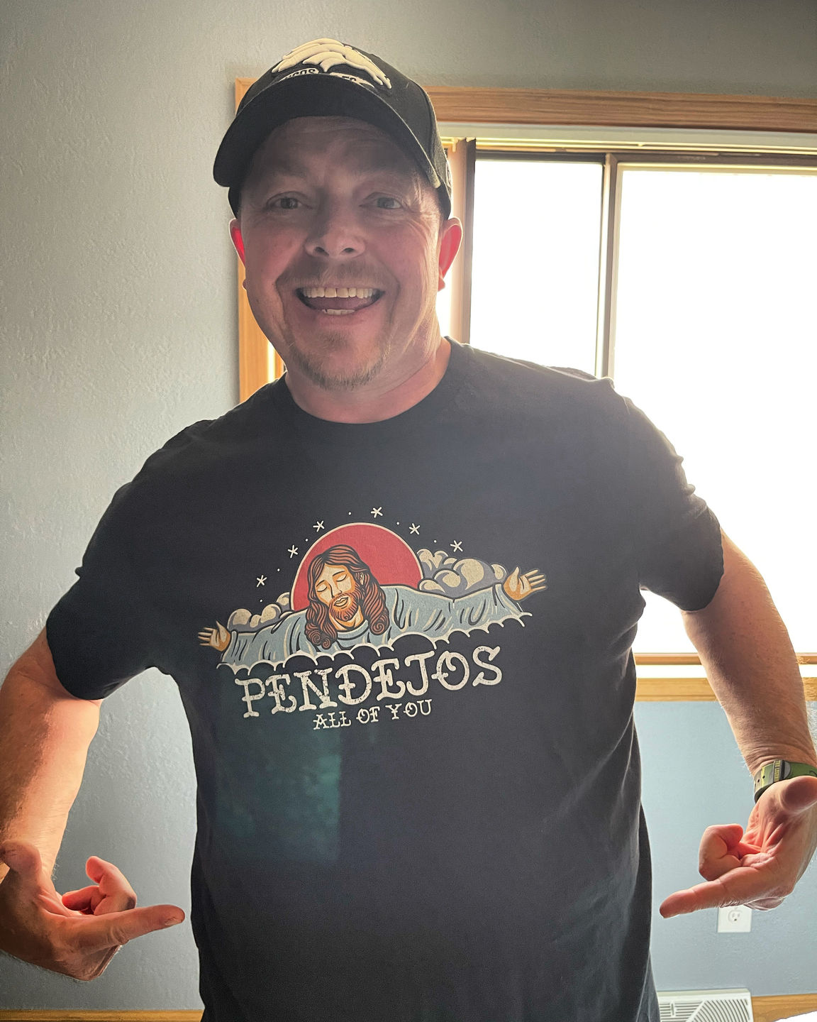 Customer photo review of Premium Pendejos, All Of You Old School OG T-shirt