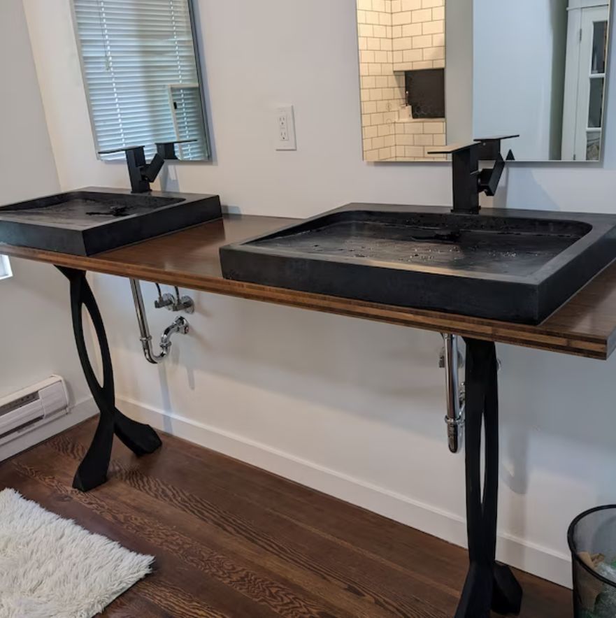 Customer photo review of Metal Counter & Bar Table Legs - Curva