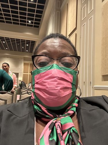 Customer photo review of Disposable Mask. 10 pc pack