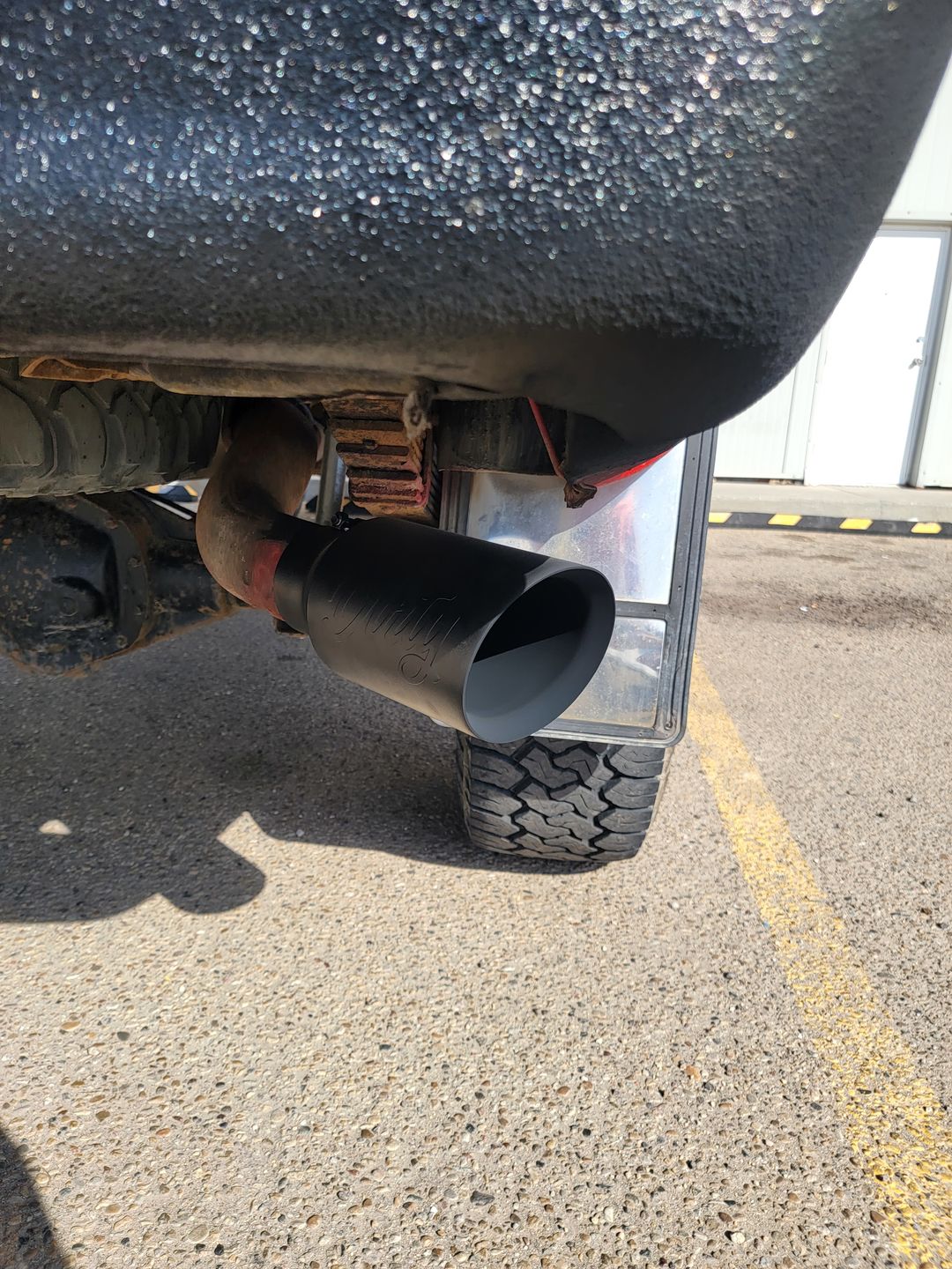 Customer photo review of Universal 4 to 6" Dirty Stainless Exhaust Tip (DDC-EXH-A055)