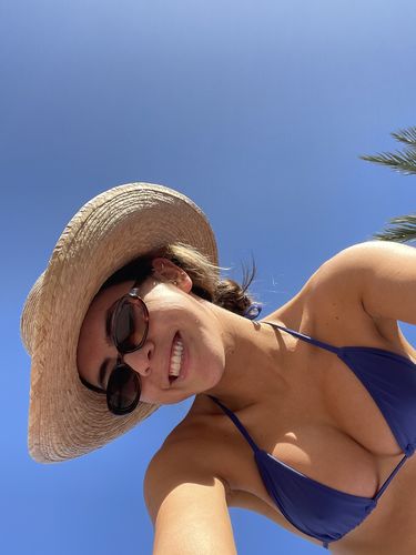 Customer photo review of The Sanders Top / Cobalt
