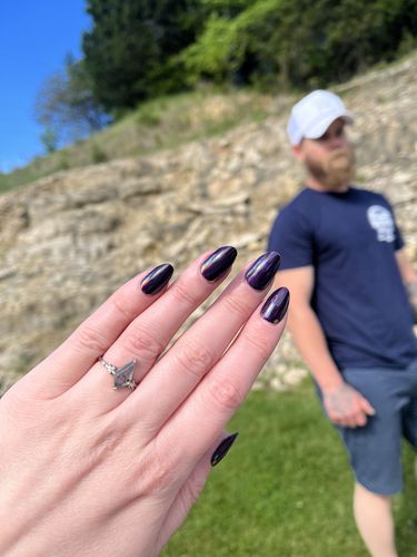 Customer photo review of Mikaela Ring (Moss Agate)