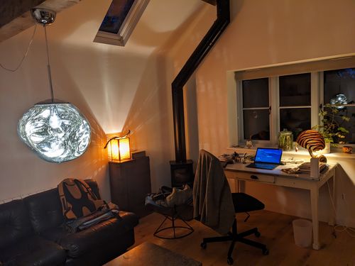 Customer photo review of 1-Light Melt Kitchen Pendant Light