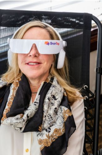 Customer photo review of Braintap Headset - Light & Sound Therapy