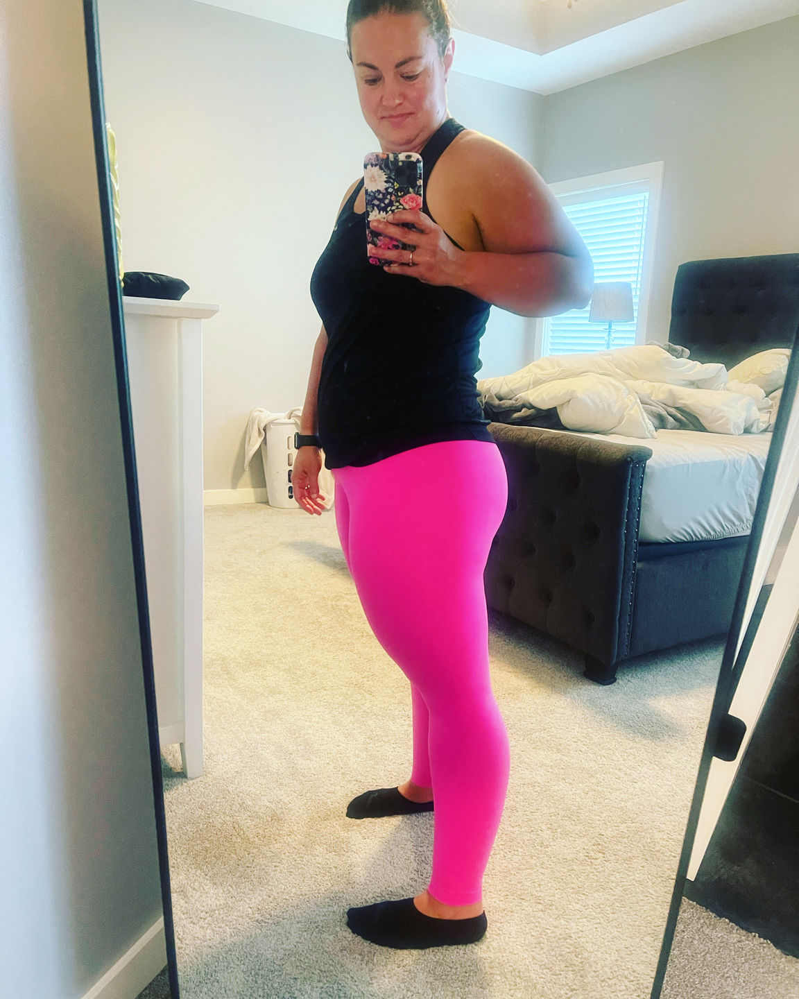 Customer photo review of NKD Leggings | Hot Pink