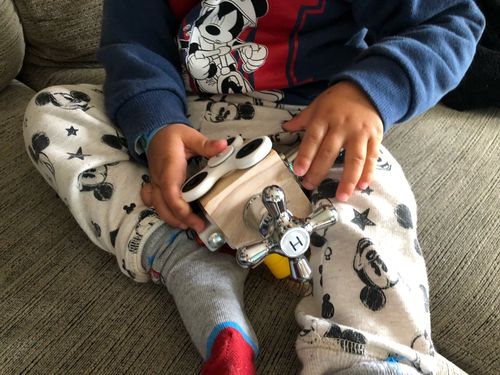 Customer photo review of Busy Cube Montessori Toy