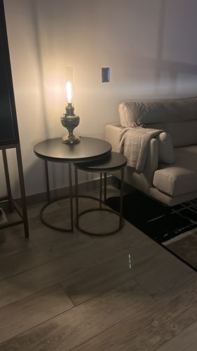 Customer photo review of Mesa de centro circular nido BLACK