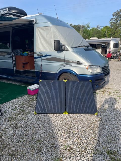 Customer photo review of RICH SOLAR MEGA 200 Watt Briefcase Portable Solar Charging Kit