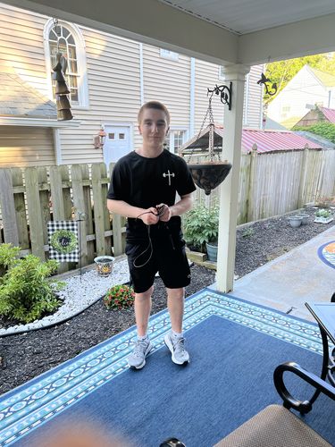 Customer photo review of Original Fitted Performance Tee