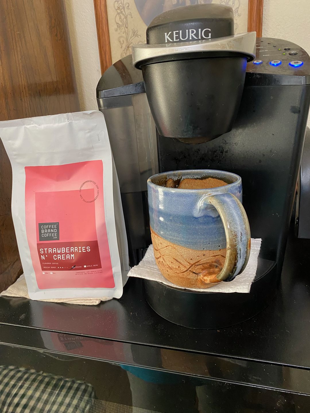 Customer photo review of Strawberries 'n Cream Flavored Coffee