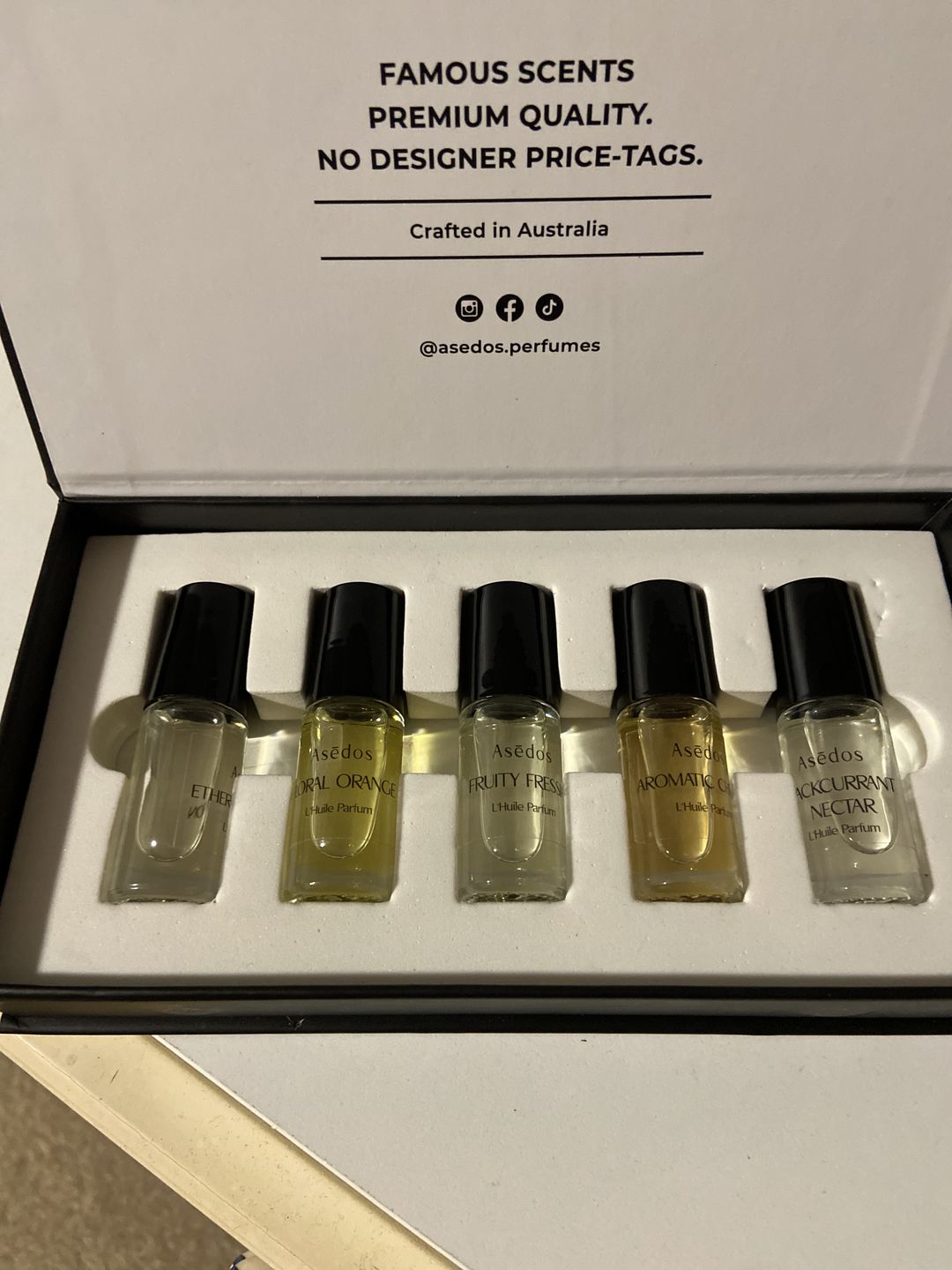 Customer photo review of Asēdos Perfume Oil Set - Her Collection