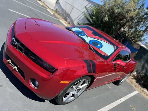 Customer photo review of Seriously Angry Cartoon Eyes Custom Car Windshield Sunshades