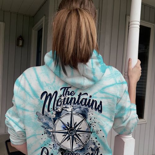 Customer photo review of THE MOUNTAINS ARE CALLING ME COMPASS TIE DYE ALL OVER PRINT - TYTM0405231