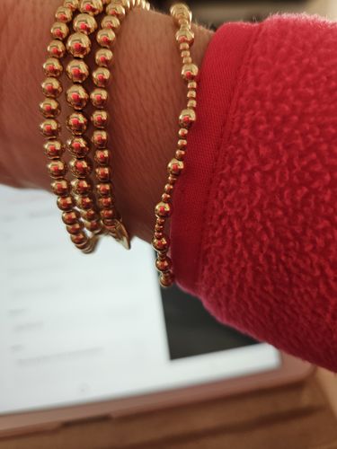 Customer photo review of old english initial juno bracelet (4mm)