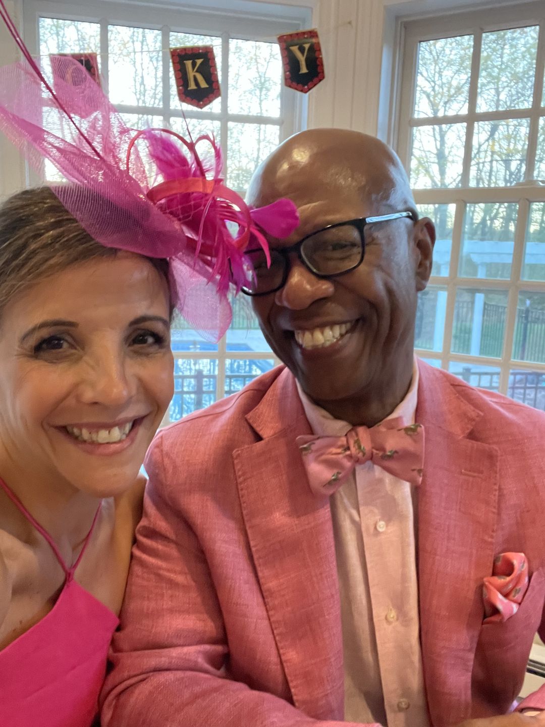 Customer photo review of Cocky Jockey Bow Tie - Pink