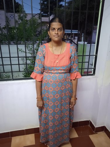 Customer photo review of Peach Honeycomb Maxi