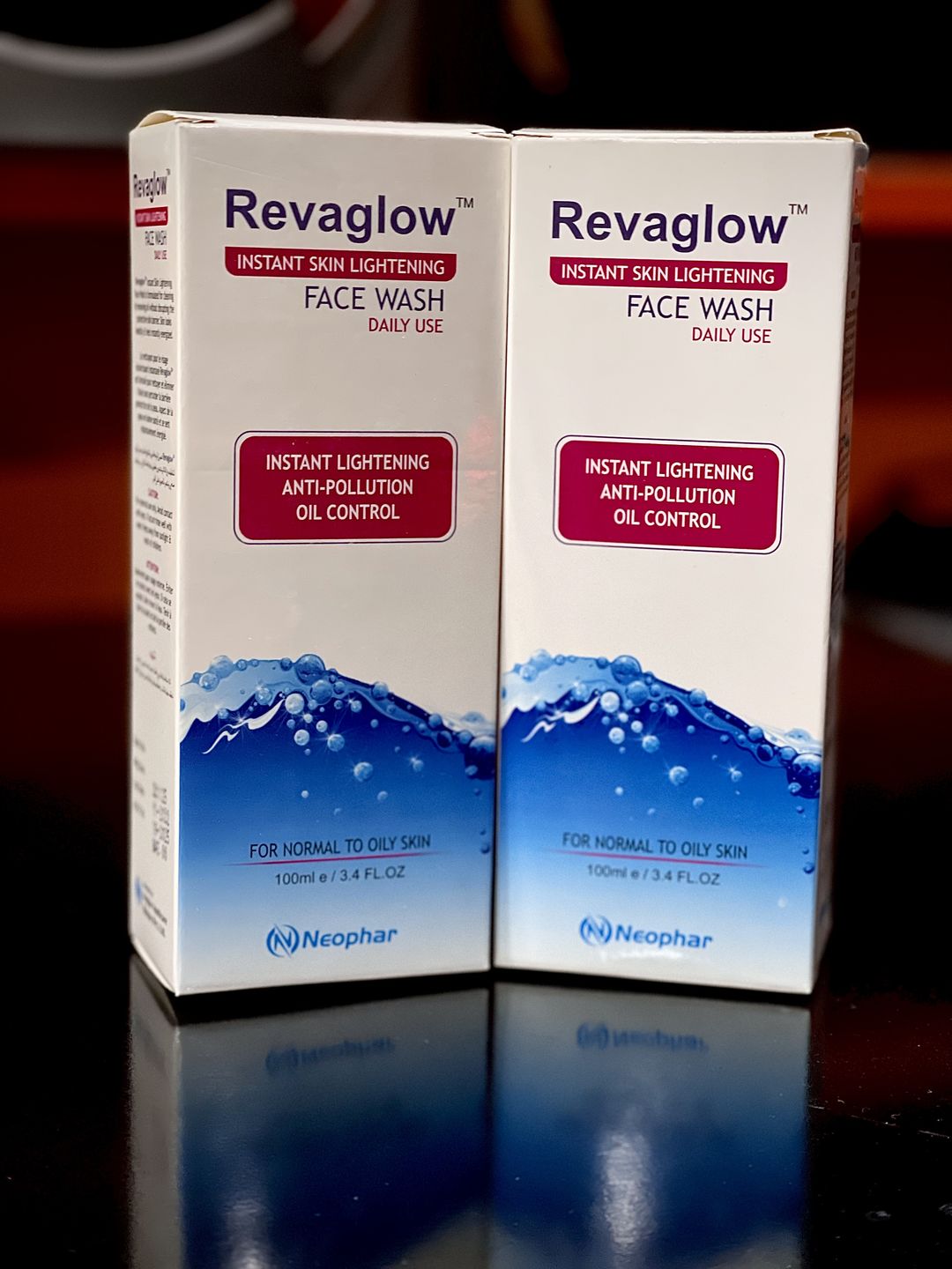 Customer photo review of Revaglow Instant Skin Lightening Face Wash