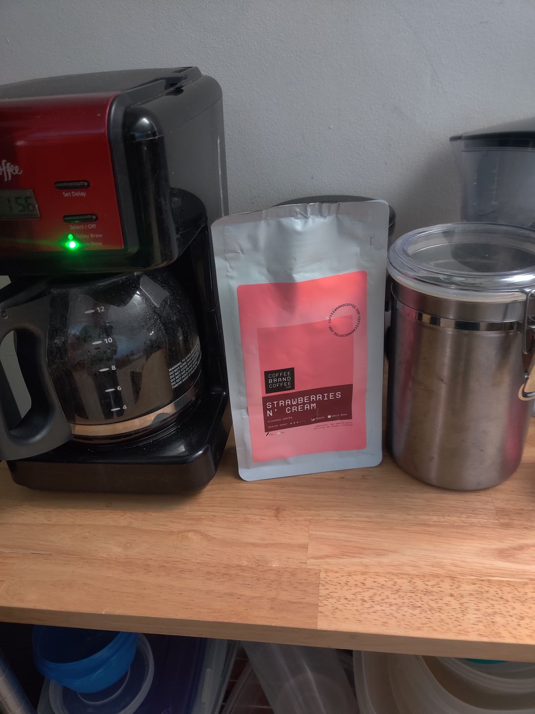 Customer photo review of Strawberries 'n Cream Flavored Coffee