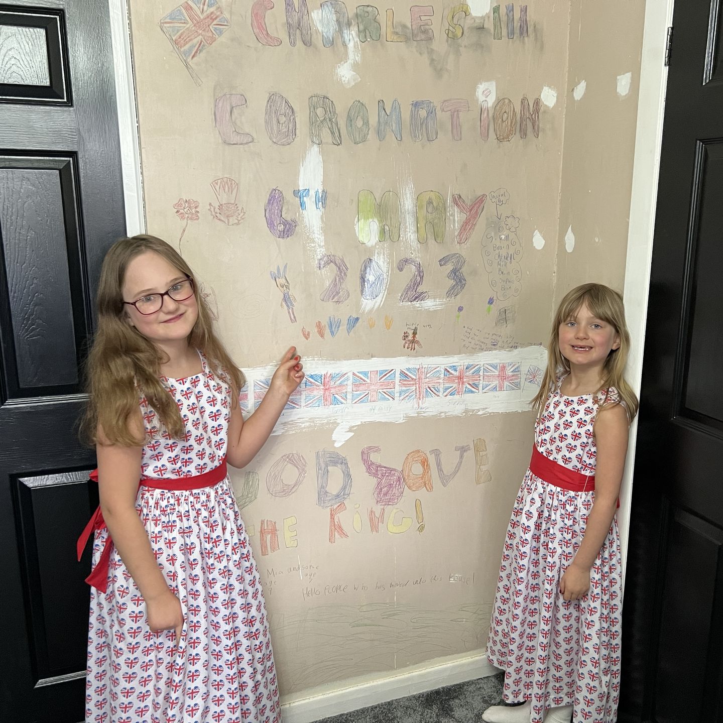 Customer photo review of Union Jack Hearts on White Polycotton Fabric