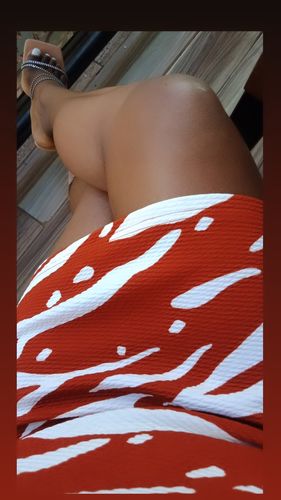 Customer photo review of Printed Sweat Shirt Dress in AUBURN