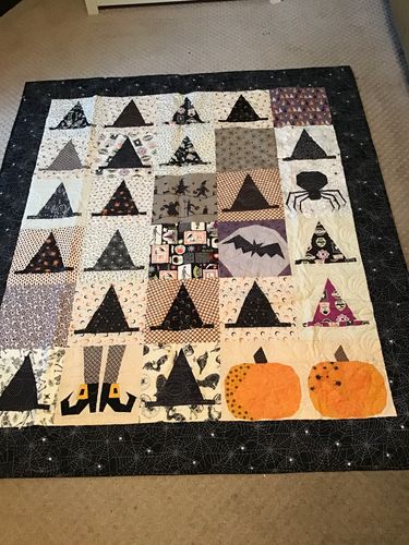 Customer photo review of Halloween Haberdashery Quilt | Printed Pattern