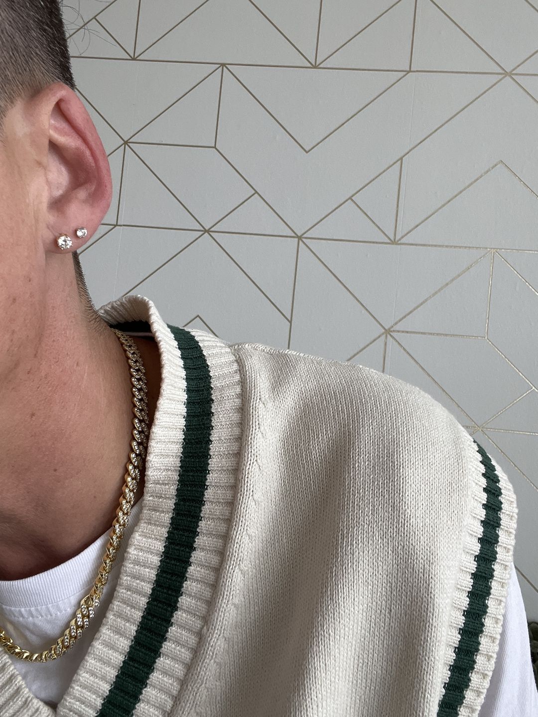 Customer photo review of DIAMOND STUDS. 5MM - MOISSANITE
