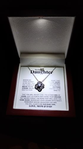 Customer photo review of To Our Daughter - Love Knot Gift Set - From Mom & Dad- SS204LKMD