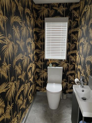Customer photo review of Lola Palm Wallpaper - 5 Colours