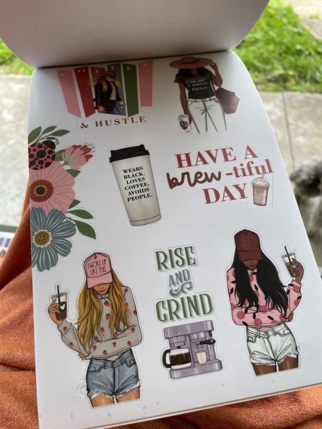 Customer photo review of Coffee Queen Planner Sticker Book