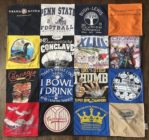 T-shirt quilt featuring penn state football, bowl champions by Thomas from PA