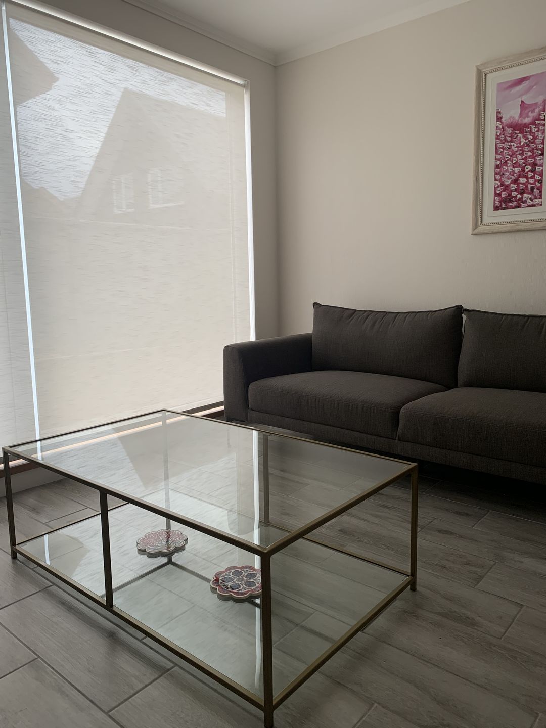 Customer photo review of Mesa de centro Rectangular 120 Negra dos niveles Glass
