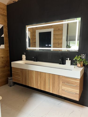 Customer photo review of Breton Floating Vanity (24"-84")