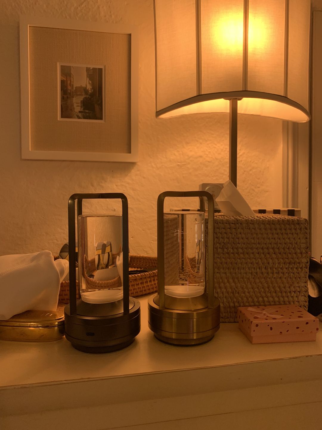 Customer photo review of Ambient Lantern™ Cordless Crystal Table Lamp
