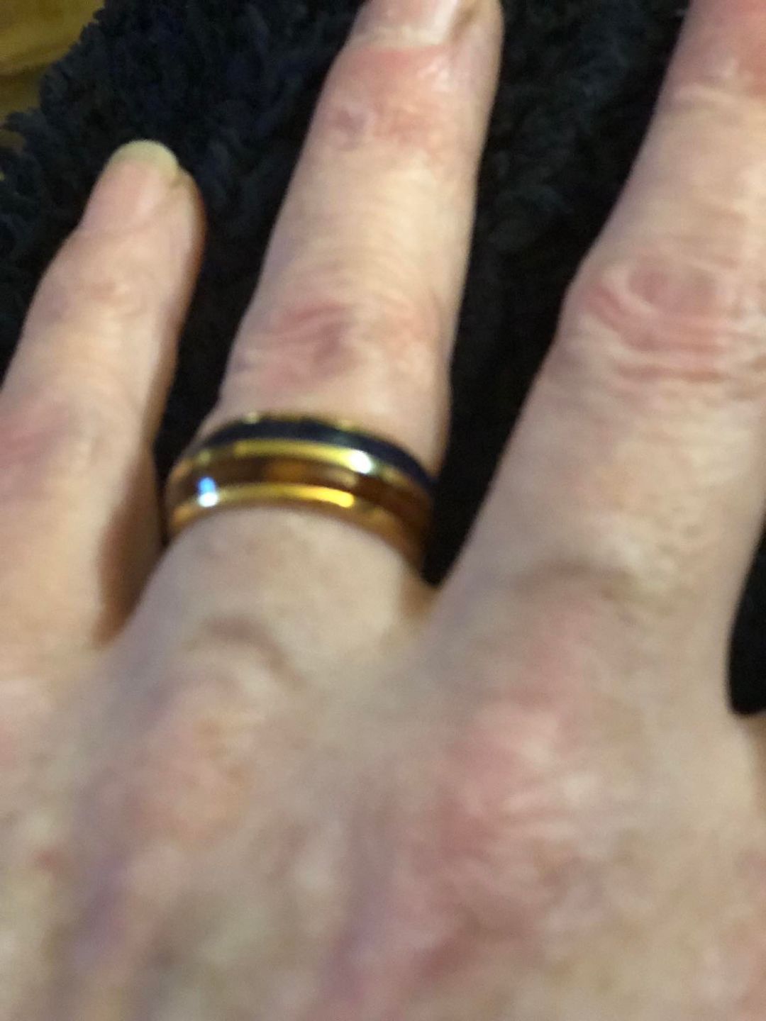 Customer photo review of The Golden Blue Wonder Ring Set