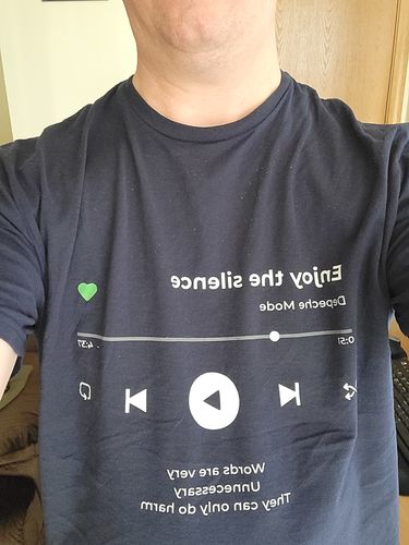 Customer photo review of Your Favorite Song T-Shirt Music Player