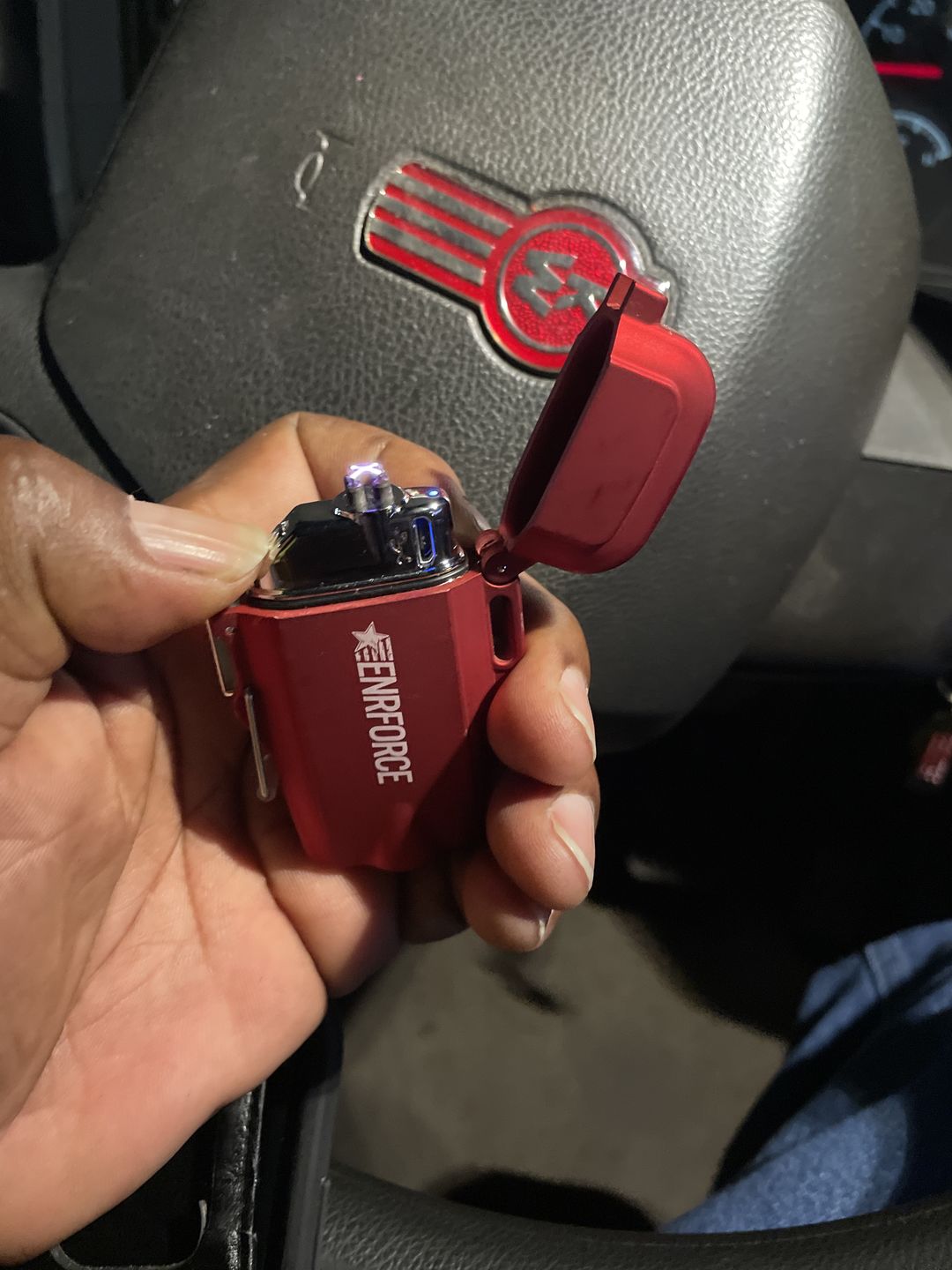 Customer photo review of Metallic Red Arc Lighter