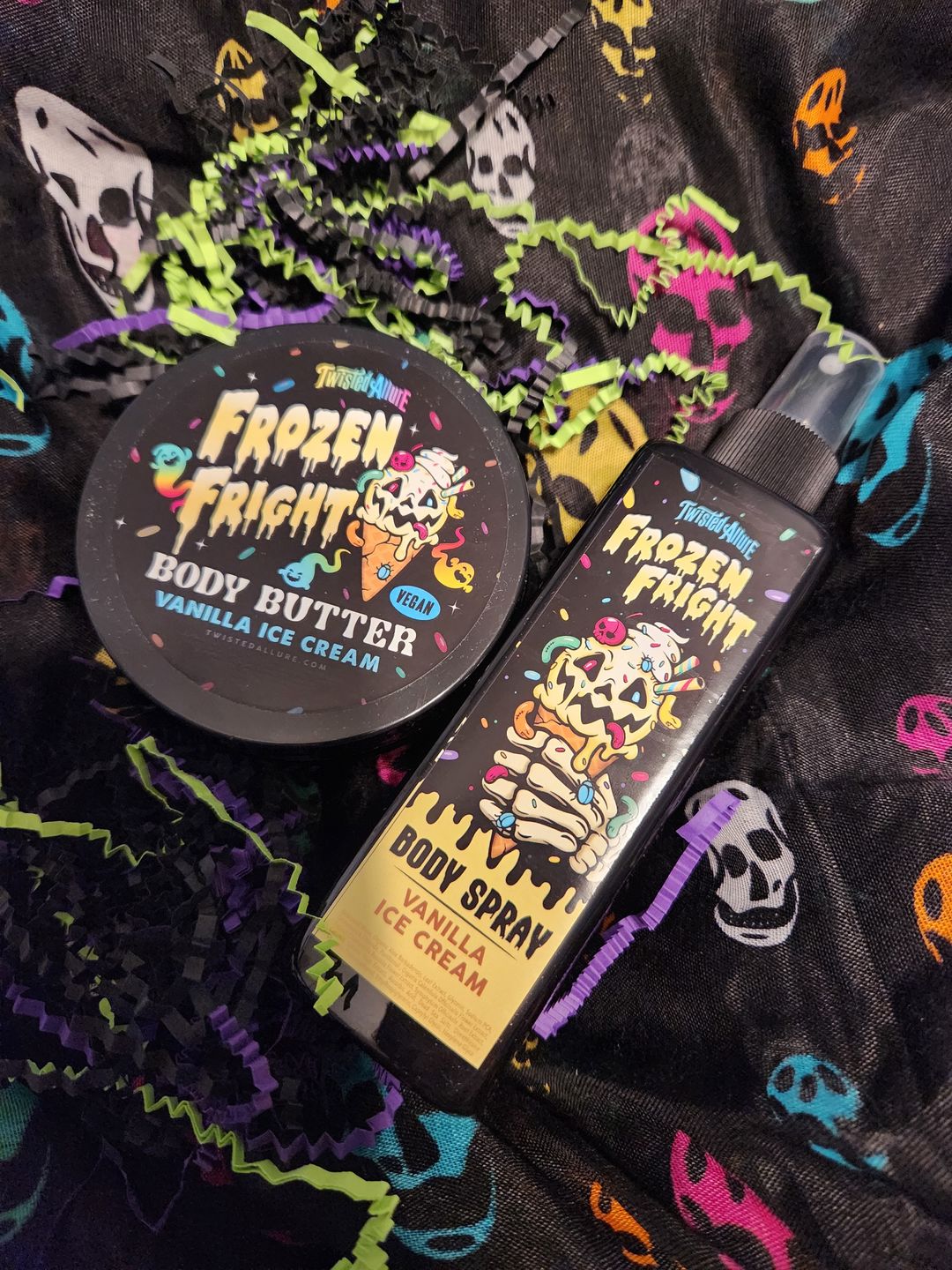 Customer photo review of Frozen Fright Body Spray (vanilla ice cream)