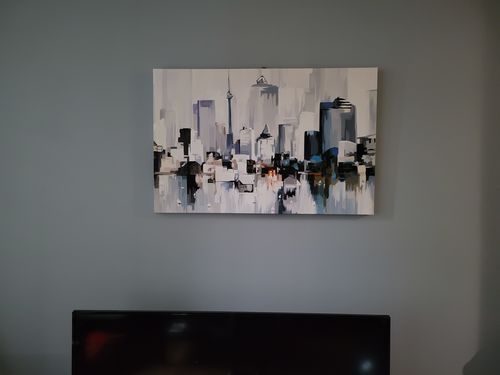 Customer photo review of 'Abstract Toronto' Framed Canvas