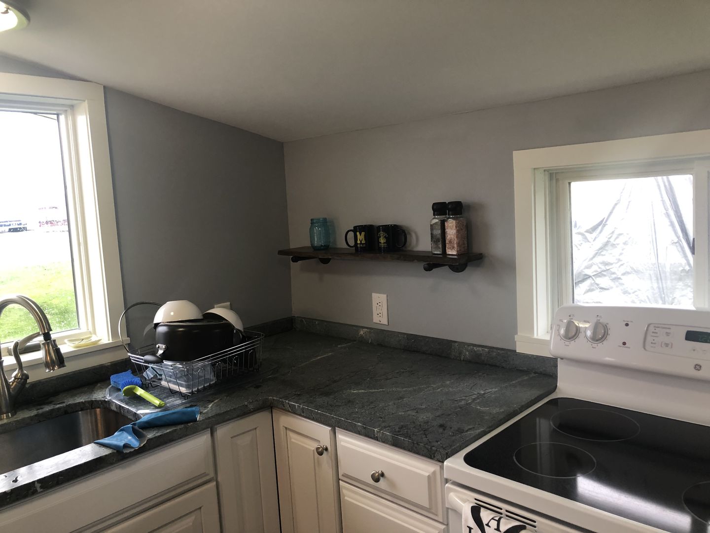 Customer photo review of Live Edge Walnut Shelves