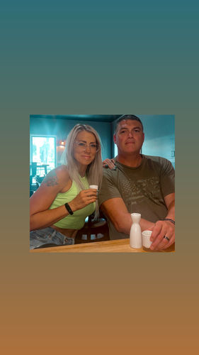 Customer photo review of Salty Savage Ladies "Splice Smile" High Neck Crop Tank
