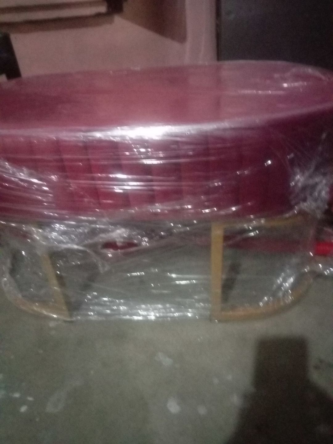 Customer photo review of 2 Seater Luxury Wooden Stool With Steel Stand 702