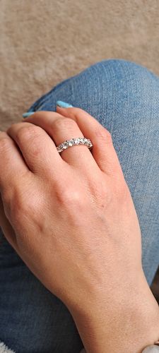 Customer photo review of CZ Eternity Ring in Sterling Silver