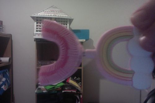Customer photo review of Rainbow U-Shaped Sensory Toothbrush