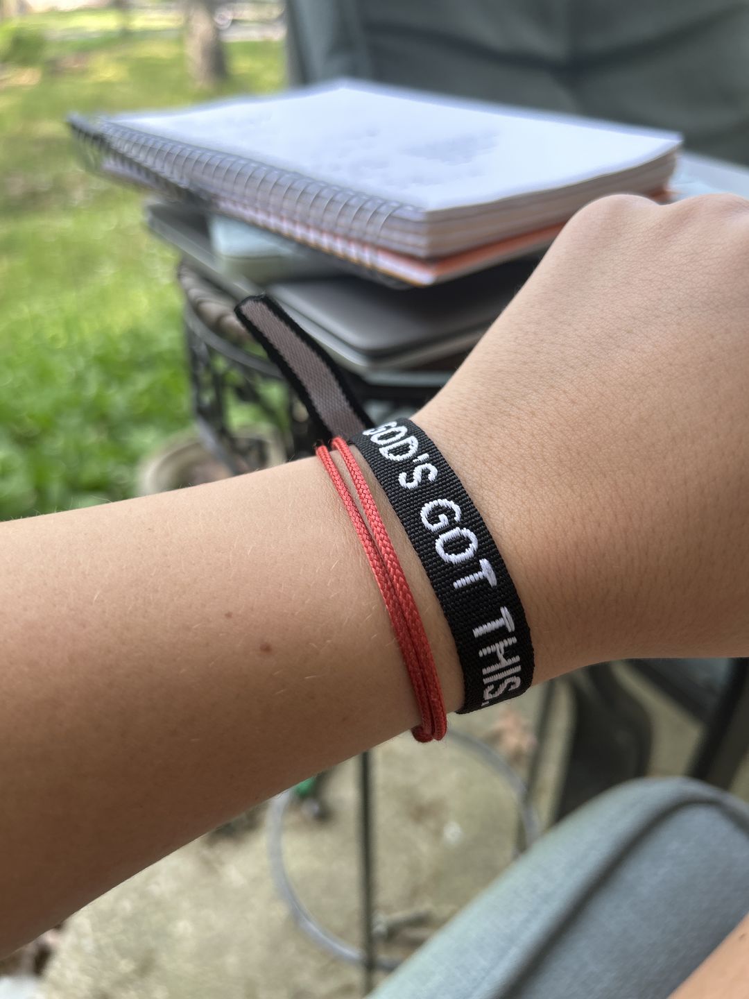 Customer photo review of God's Got This Bracelet