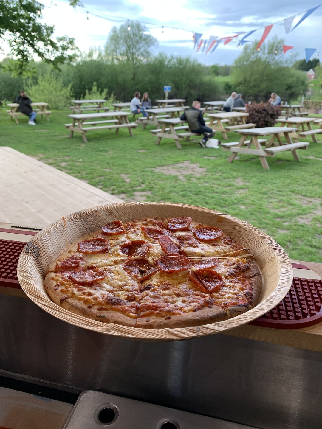 Customer photo review of 12" (30cm) Large Round Palm Leaf Compostable Plates