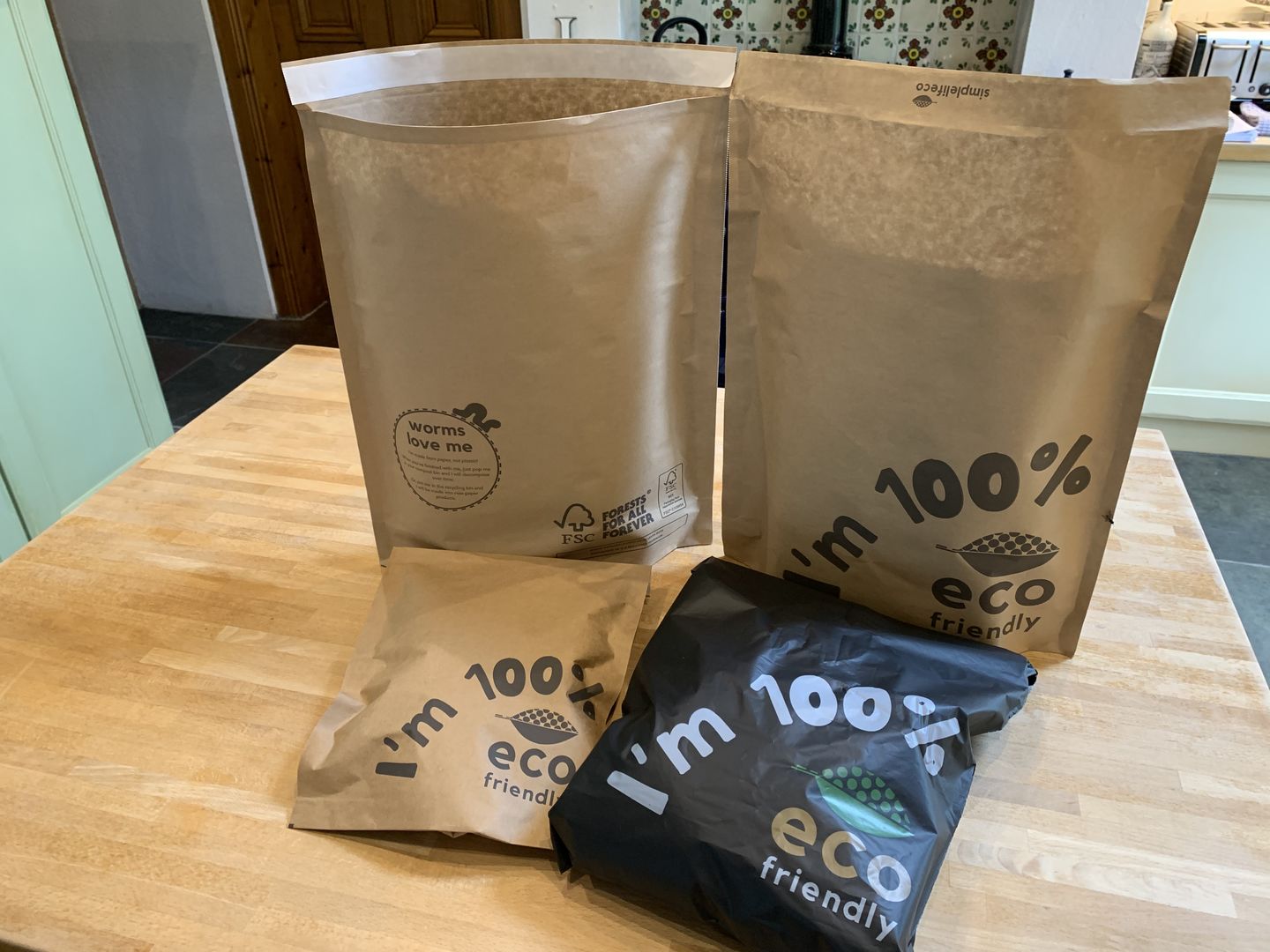 Customer photo review of Compostable Mailing Bags