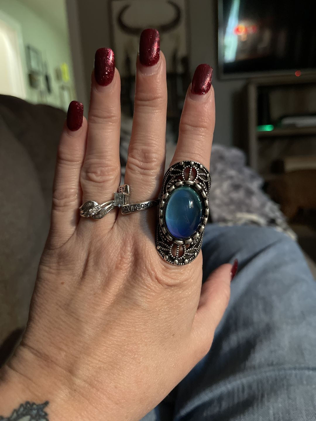 Customer photo review of Empowering New-Age Mood Ring